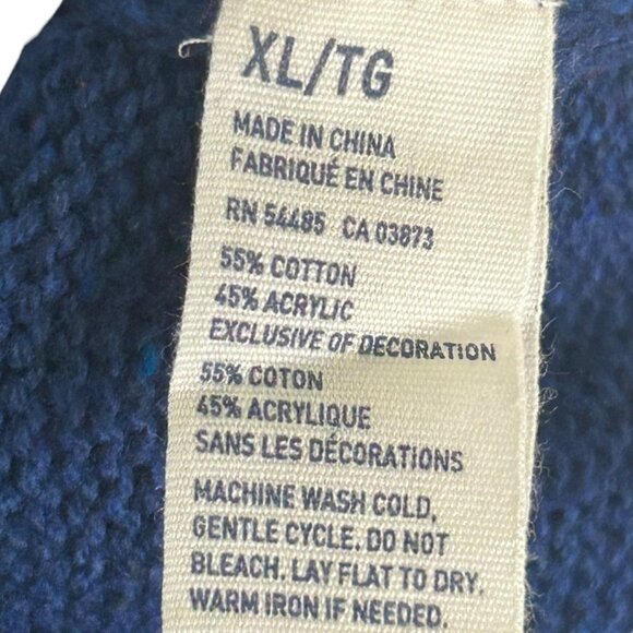 NWT American Eagle Outfitters Athletic Fit Blue Sweater w/ Elbow Patches Size XL - Picture 5 of 7